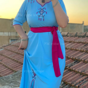 Robe kabyle - modèle Cylia - bleu