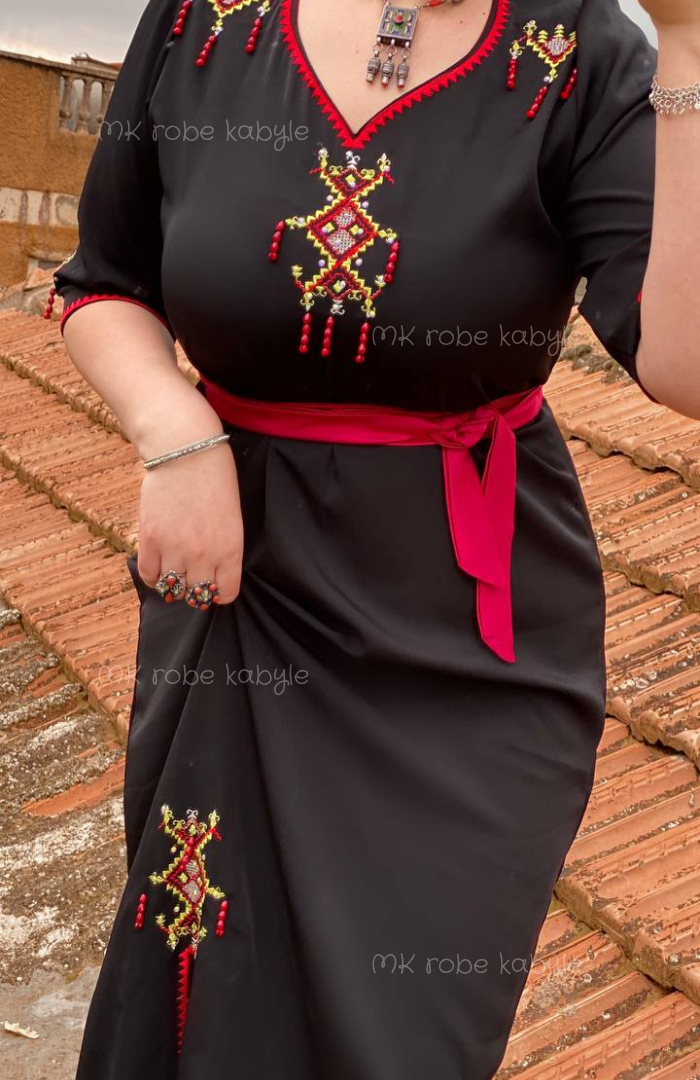 Robe kabyle - modèle Cylia - Noir – Image 2
