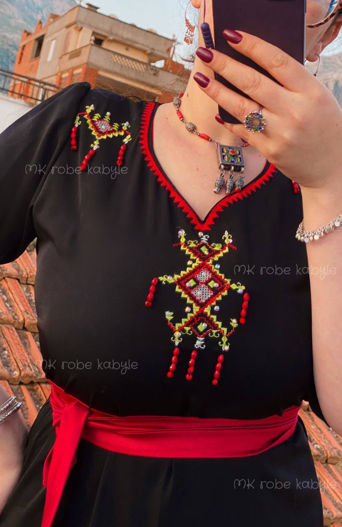 Robe kabyle - modèle Cylia - Noir – Image 3