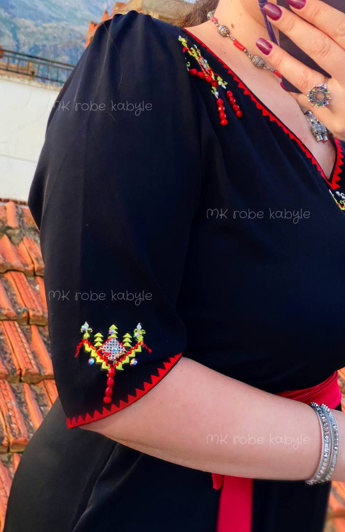 Robe kabyle - modèle Cylia - Noir – Image 4