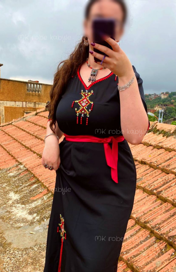 Robe kabyle - modèle Cylia - Noir