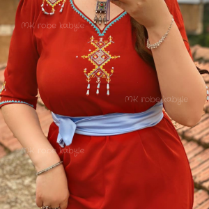 Robe kabyle - modèle Cylia - Rouge