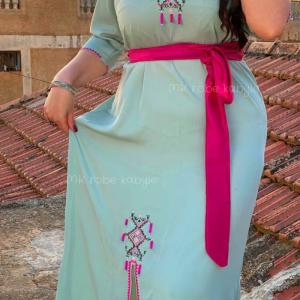 Robe kabyle - modèle Cylia - vert