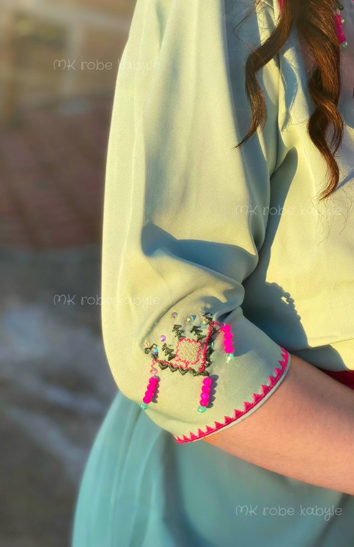 Robe kabyle - modèle Cylia - vert – Image 4