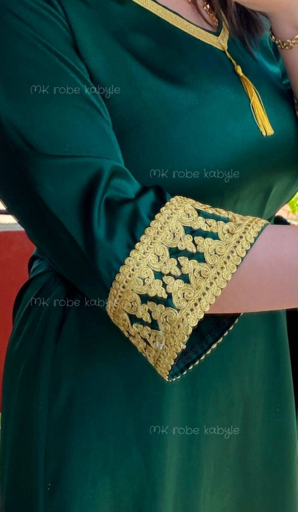 Robe orientale - Vert foncé – Image 4